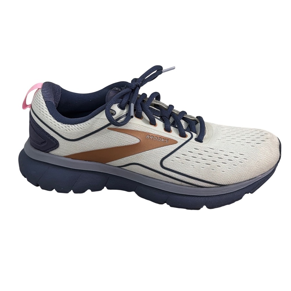 Brooks Transmitโ 3 Women Sz 8.5 Running Shoes White Navy Copper